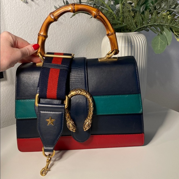 GUCCI Handbags - GUCCI Dionysus Bamboo Sylvie Web Top Handle Bag COA